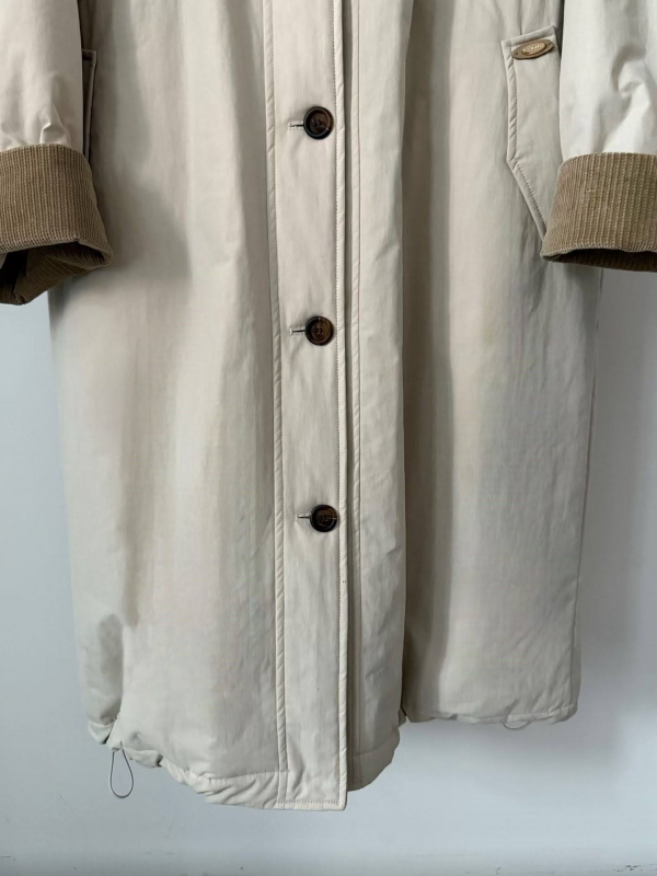 韓 配色領長版外套 3色