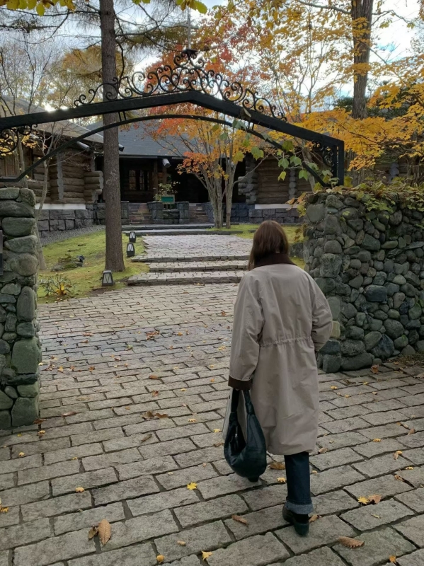 韓 配色領長版外套 3色