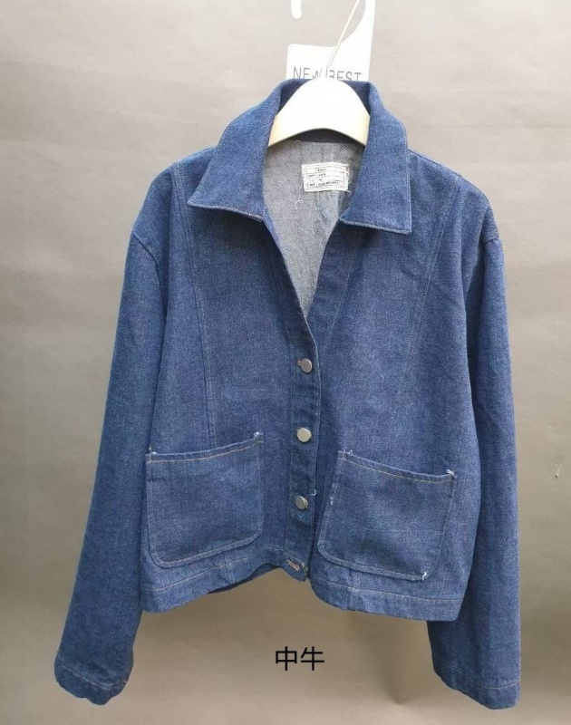 韓 有領小V牛仔外套 2色 size