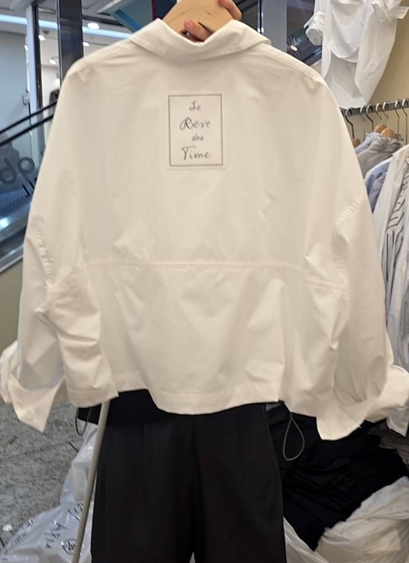 韓 背貼布襯衫外套 2色 size