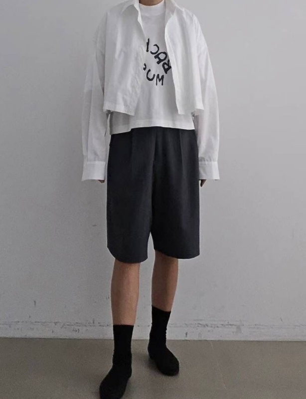 韓 背貼布襯衫外套 2色 size