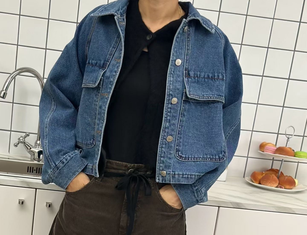 韓 大口袋牛仔外套 兩色