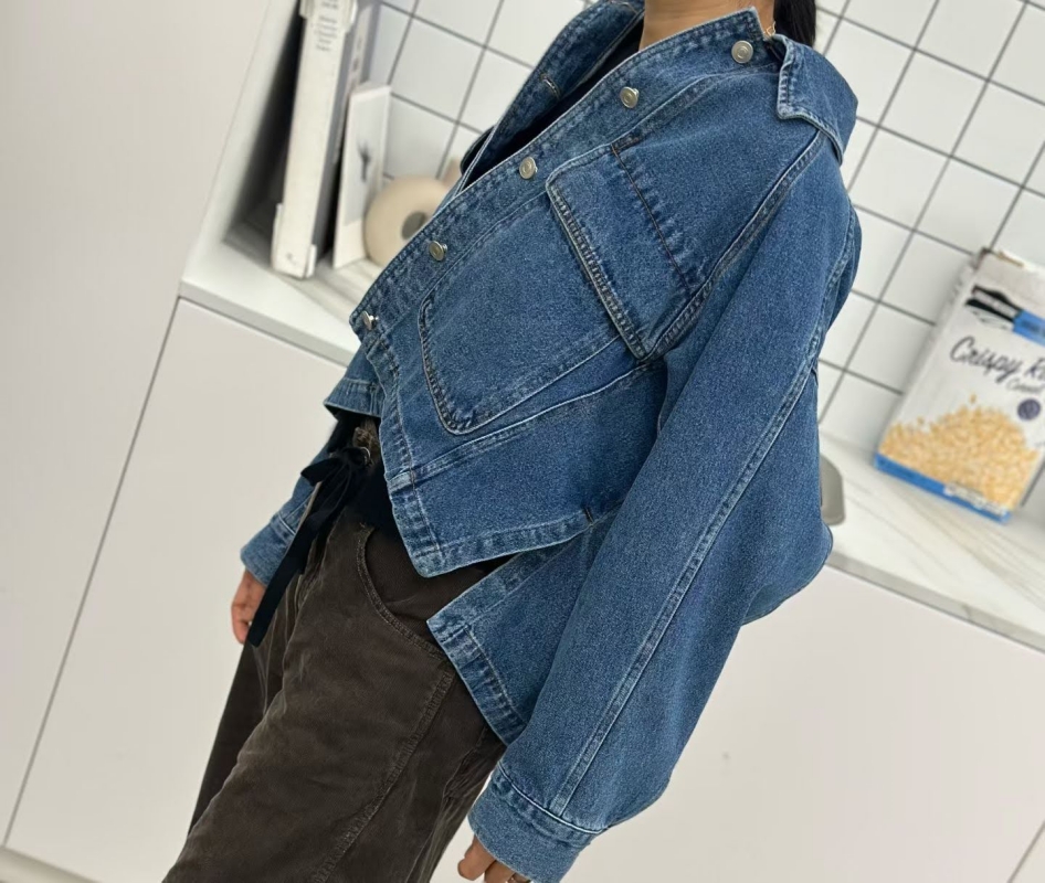 韓 大口袋牛仔外套 兩色