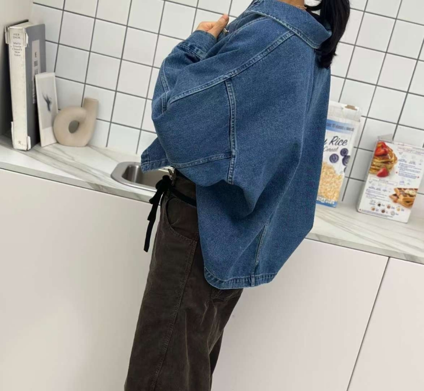 韓 大口袋牛仔外套 兩色
