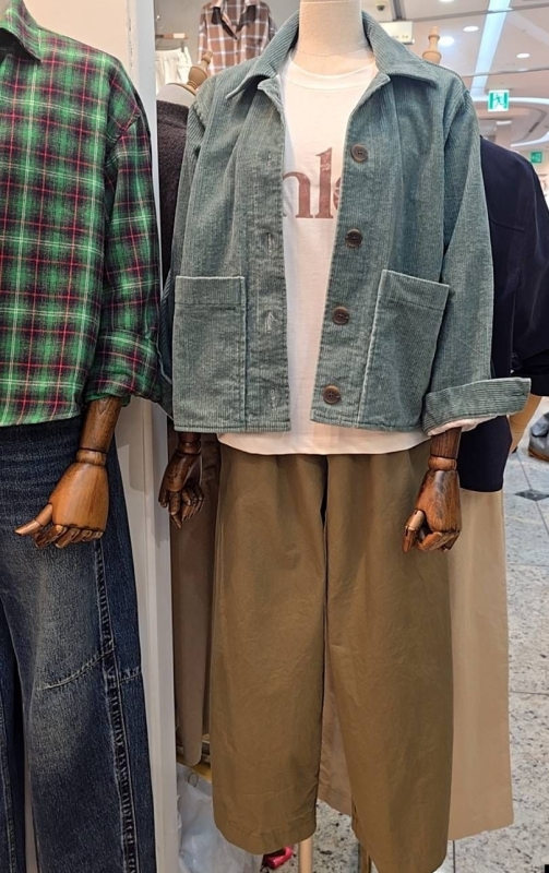 韓 燈心絨短版外套 2色 size