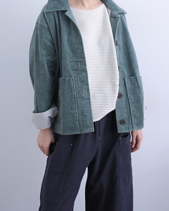 韓 燈心絨短版外套 2色 size