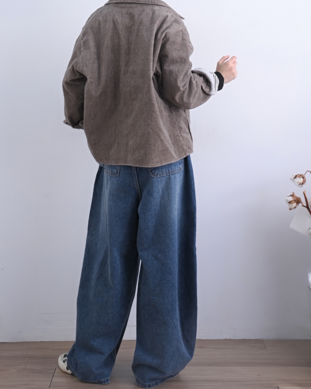 韓 燈心絨短版外套 2色 size