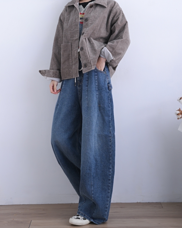 韓 燈心絨短版外套 2色 size