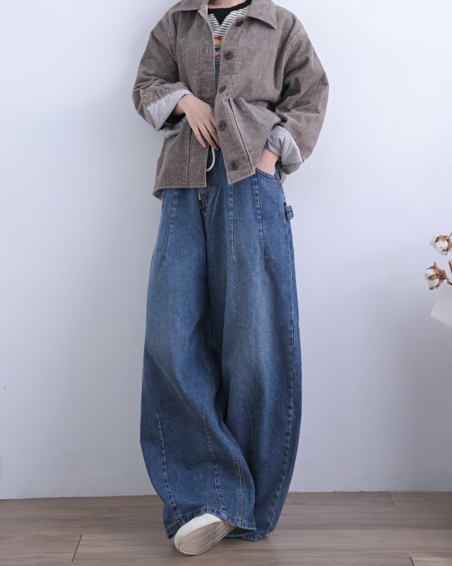 韓 燈心絨短版外套 2色 size