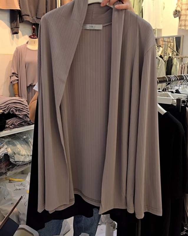 韓 細壓紋開襟外套 2色 size