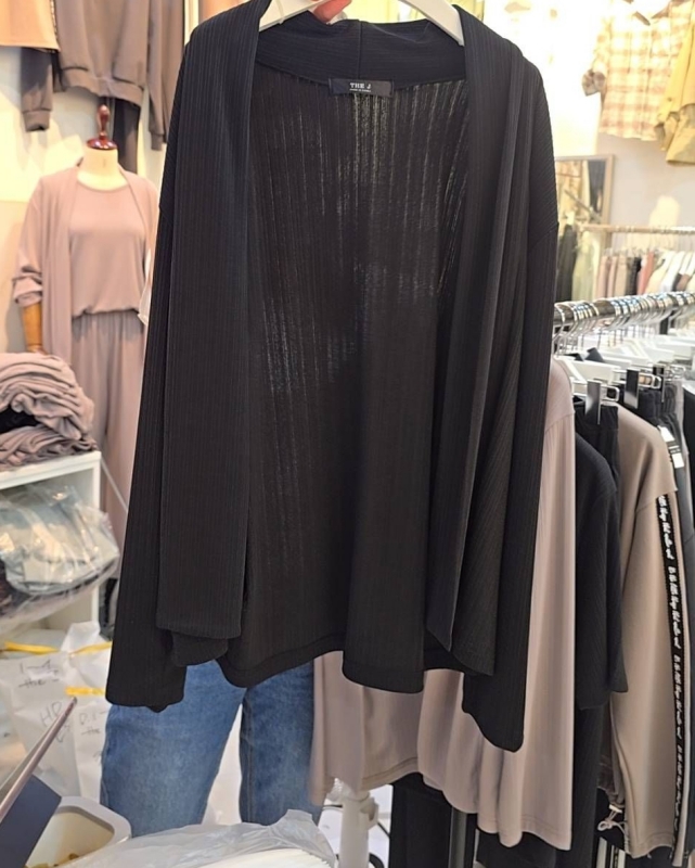 韓 細壓紋開襟外套 2色 size