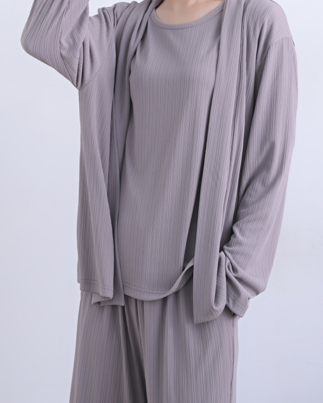 韓 細壓紋開襟外套 2色 size