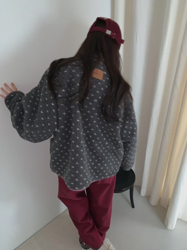 韓 愛心點兩面穿外套 3色