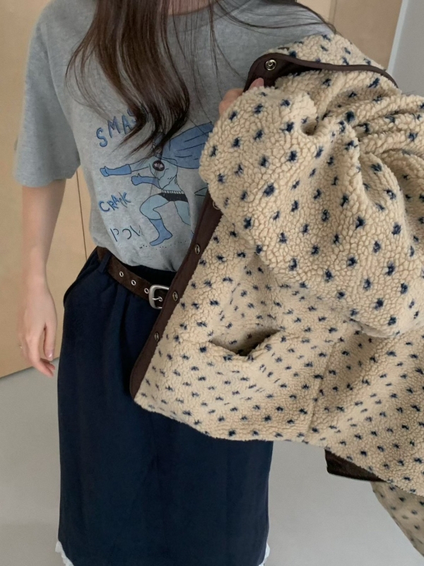 韓 愛心點兩面穿外套 3色