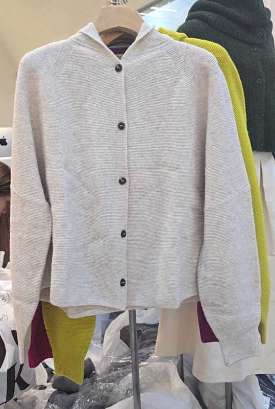 韓 連帽短版微毛料外套 2色 size