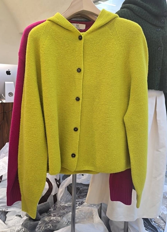 韓 連帽短版微毛料外套 2色 size