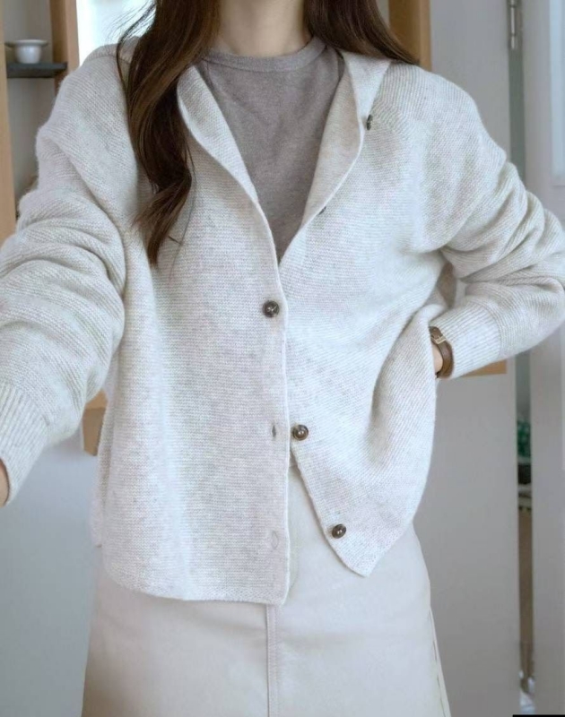 韓 連帽短版微毛料外套 2色 size