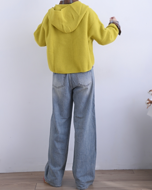 韓 連帽短版微毛料外套 2色 size