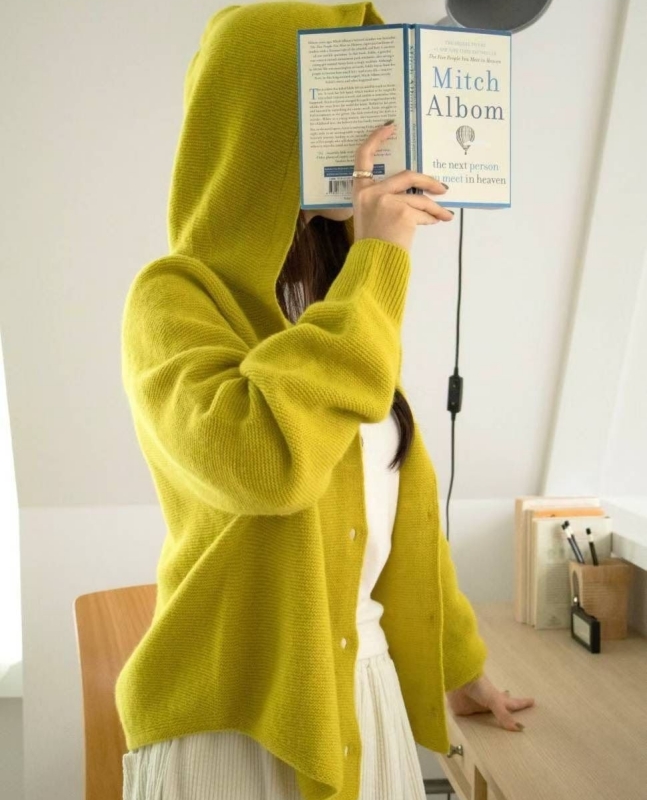 韓 連帽短版微毛料外套 2色 size