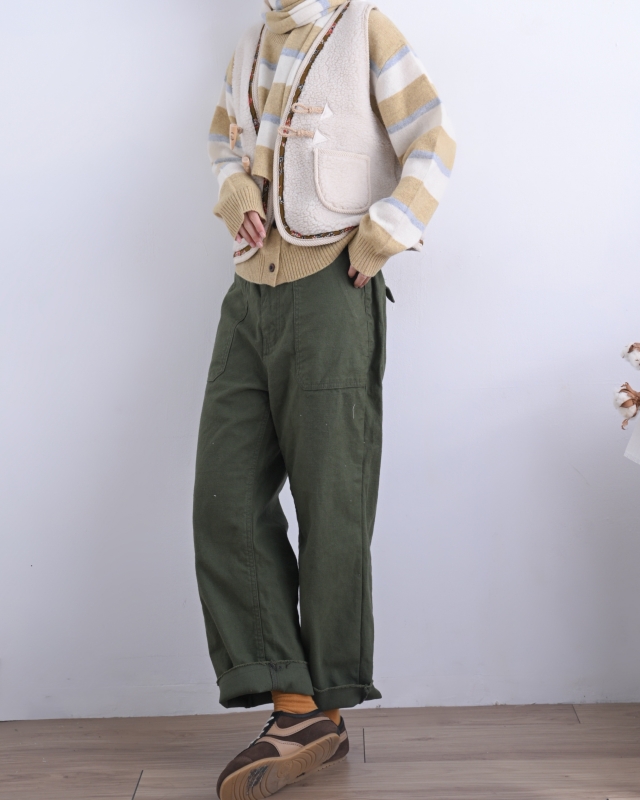 韓 附圍巾條文小外套 2色 size