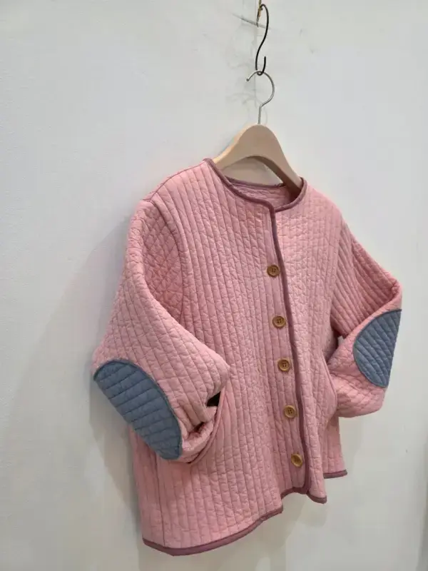 韓 肘拼布短版外套 6色 size