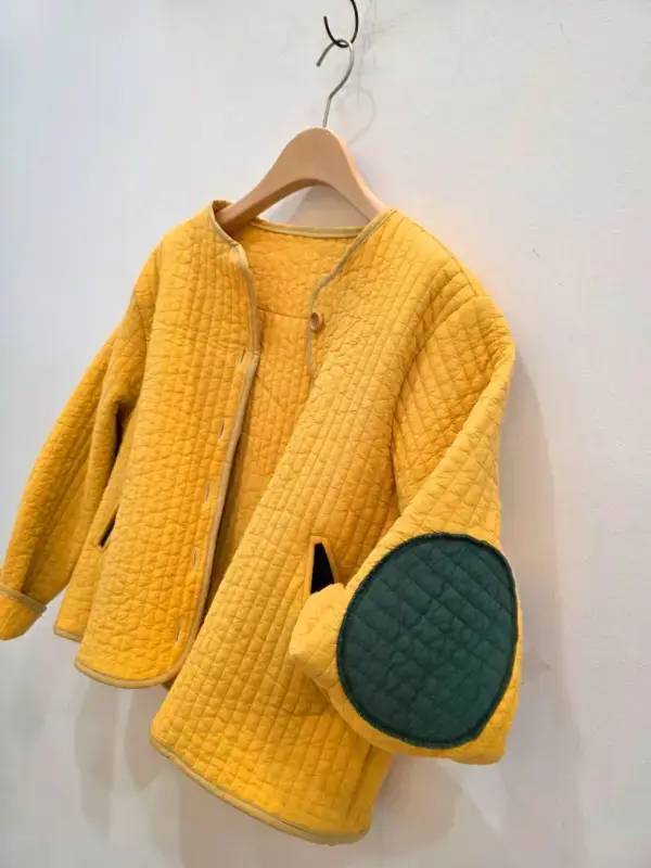 韓 肘拼布短版外套 6色 size