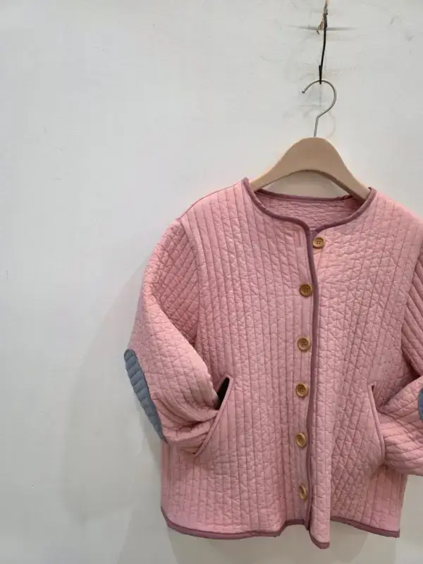 韓 肘拼布短版外套 6色 size