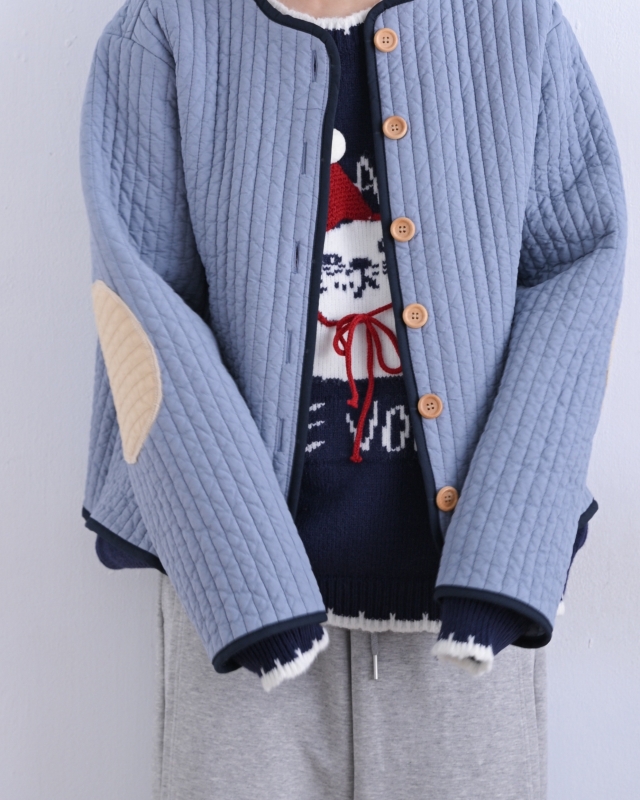 韓 肘拼布短版外套 6色 size