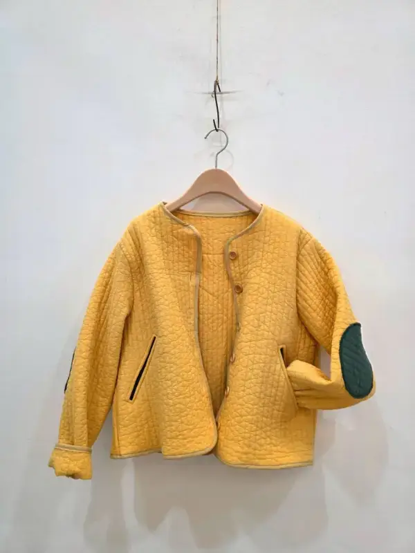 韓 肘拼布短版外套 6色 size