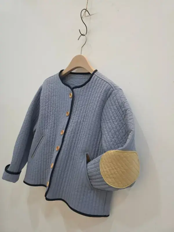 韓 肘拼布短版外套 6色 size