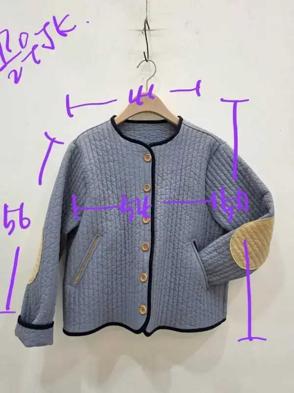 韓 肘拼布短版外套 6色 size