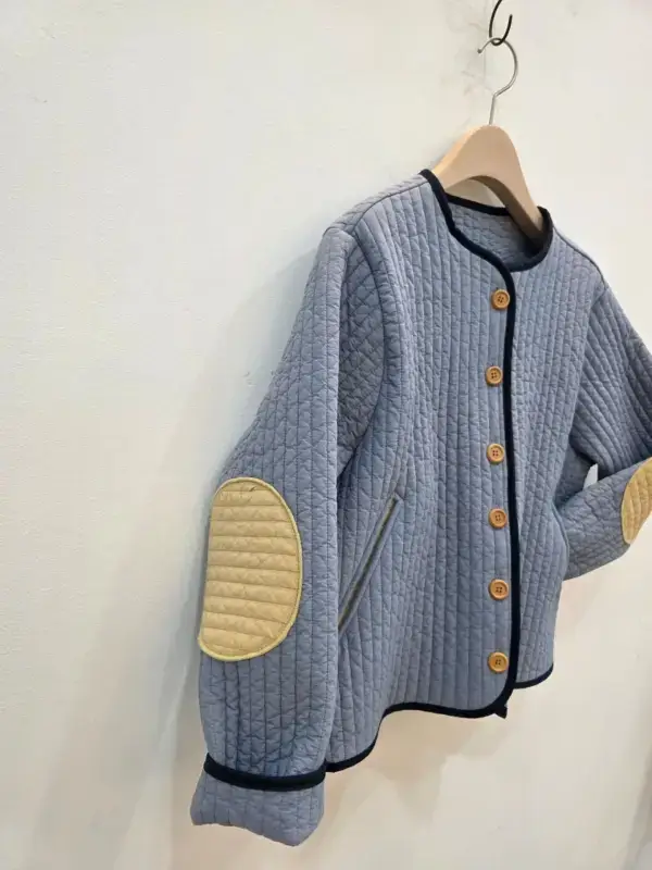 韓 肘拼布短版外套 6色 size