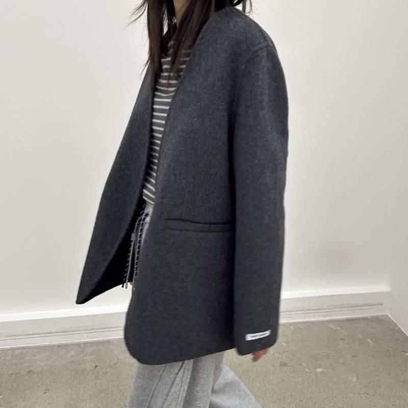 韓 無領西裝外套 3色