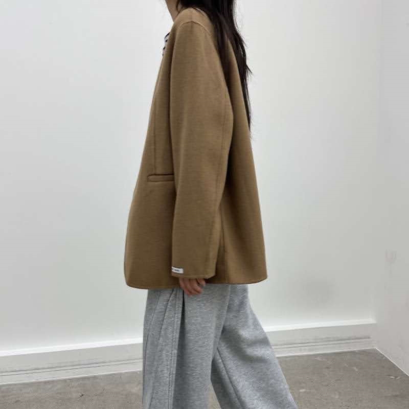 韓 無領西裝外套 3色