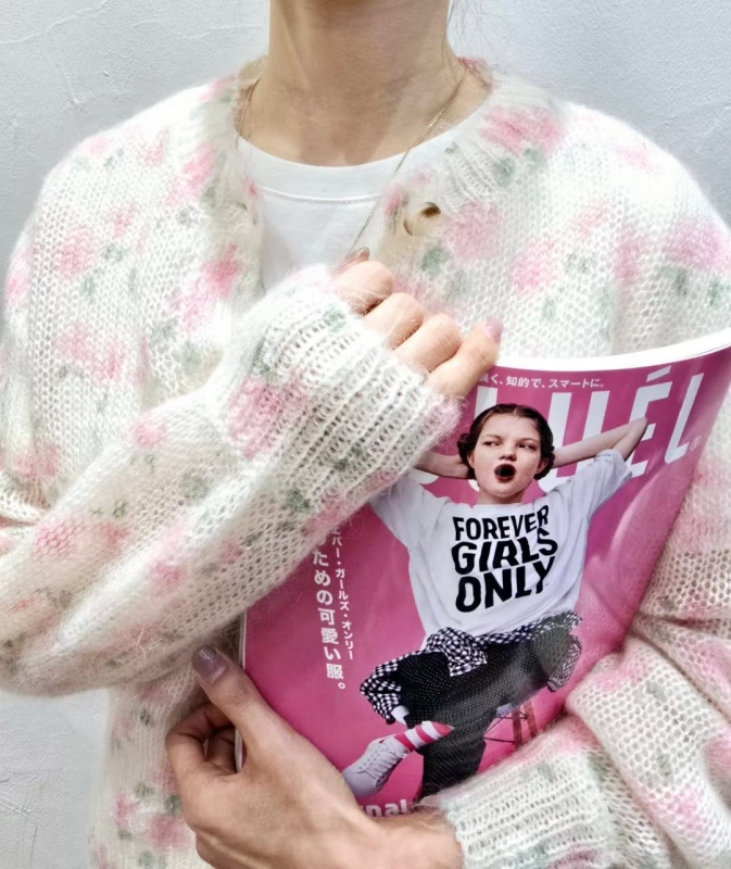 韓 小花微毛料外套 2色 size