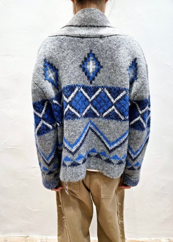 韓 圖騰印花V領外套 2色