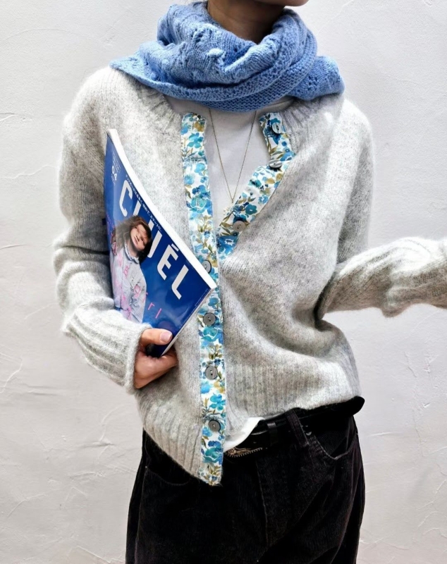 韓 小花邊短版外套 3色