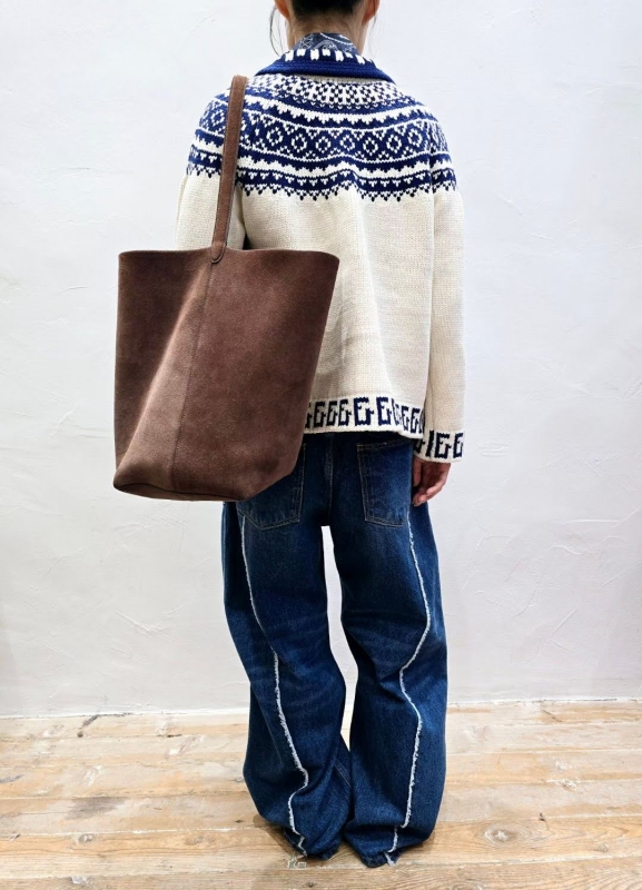 韓 圖騰有領短版外套 2色