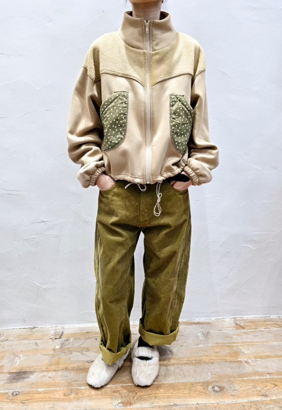 韓 點點口袋短版外套 2色