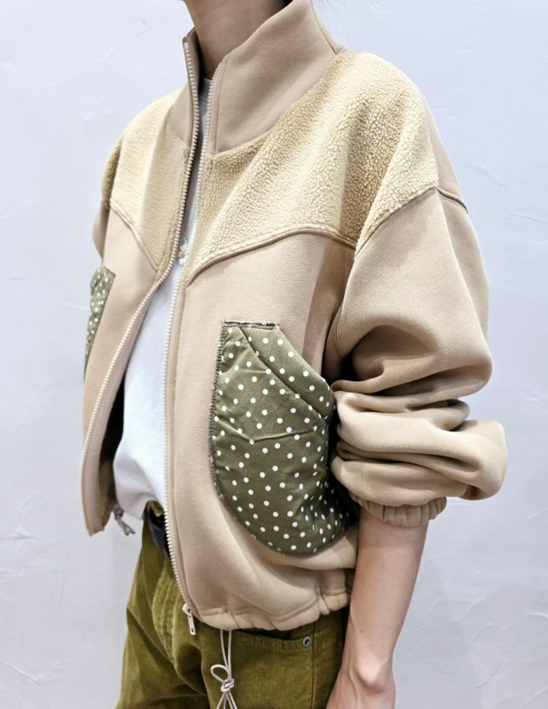 韓 點點口袋短版外套 2色