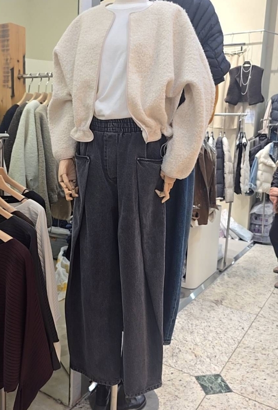 韓 珍珠毛料抽繩外套 4色 size