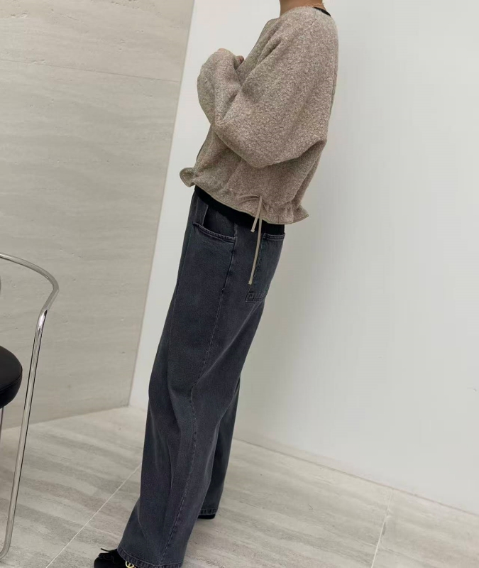 韓 珍珠毛料抽繩外套 4色 size