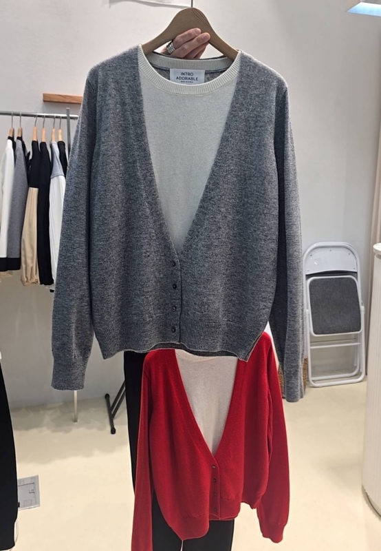 韓 假兩件式低釦外套 4色 size