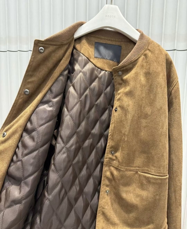 韓 麂皮圓領短版外套 2色 size