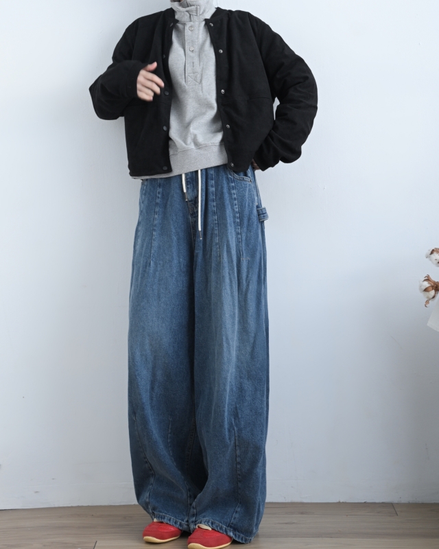 韓 麂皮圓領短版外套 2色 size