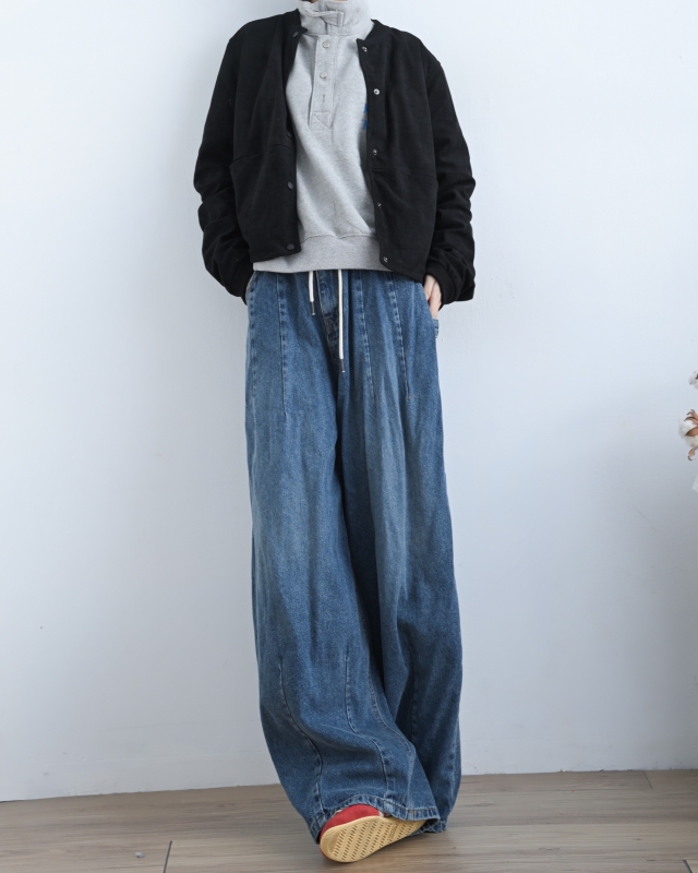 韓 麂皮圓領短版外套 2色 size