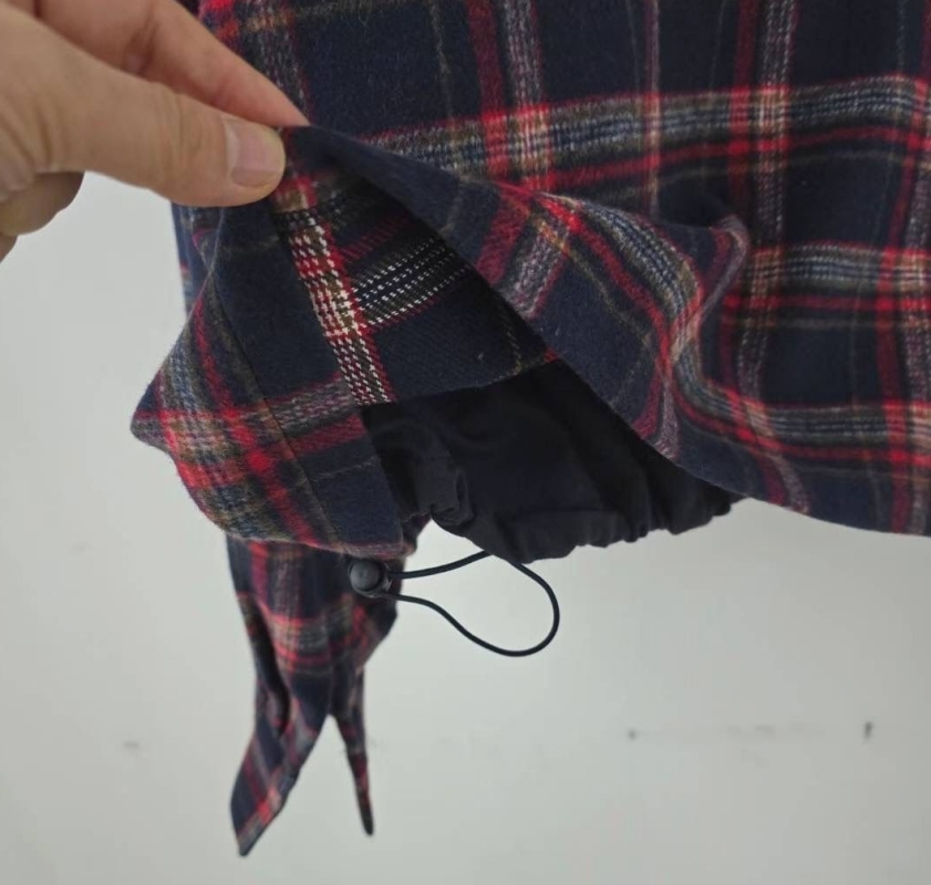 韓 後貼布格文襯衫外套 size