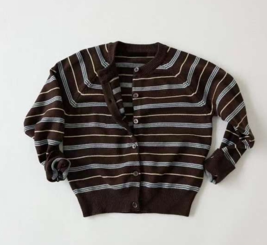 韓 細條文短版外套 2色 size