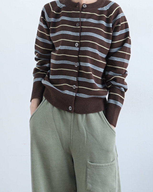 韓 細條文短版外套 2色 size