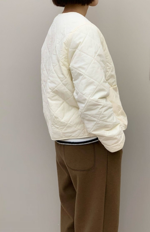 韓 菱格壓紋圓領外套 2色